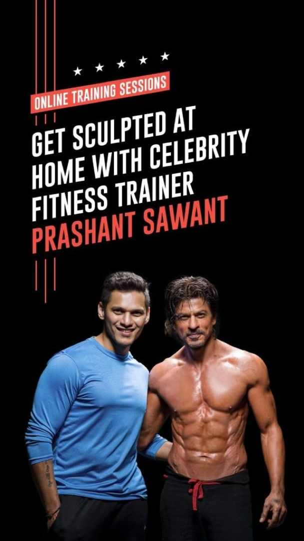 Online training sessions story ad featuring celebrity fitness trainer Prashant Sawant