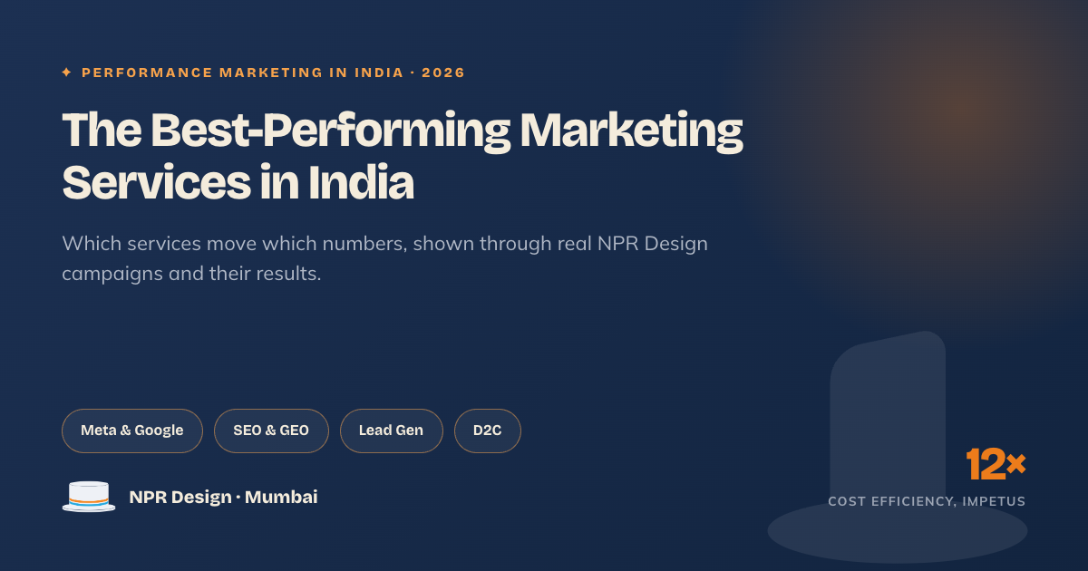 The best-performing marketing services in India, with real NPR Design case studies